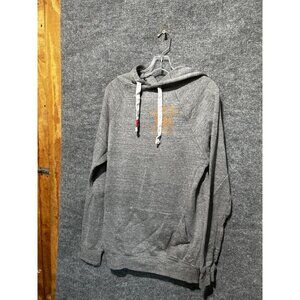 Sportiqe Hoodie Mens Medium Gray Pullover Fleece Kangaroo Pocket Logo Sweatshirt